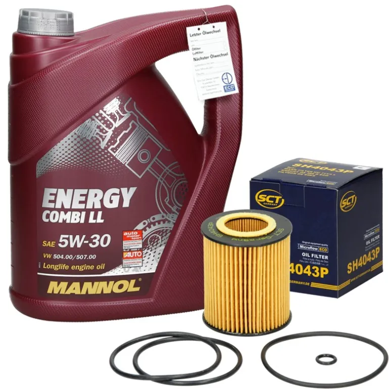 Ölwechselset mit Mannol Combi LL 5W-30 5L, Opel Vectra C, Fiat Croma