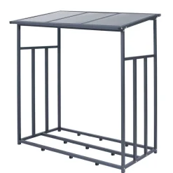 Metall Kaminholzregal 143x145x70 cm Anthrazit ML-Design