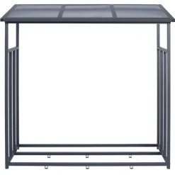 Metall Kaminholzregal 143x145x70 cm Anthrazit ML-Design