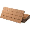 2m² 12 Stück WPC Terrassenfliesen 60x30 cm Hellbraun in Holzoptik Balkon Bodenbelag mit Drainage und Klicksystem Terrassendielen Balkonfliesen