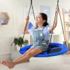 Nestschaukel für Kinder Ø100 cm Blau/Schwarz aus Polyester