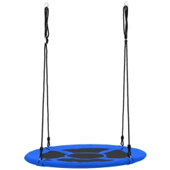 Nestschaukel für Kinder Ø100 cm Blau/Schwarz aus Polyester