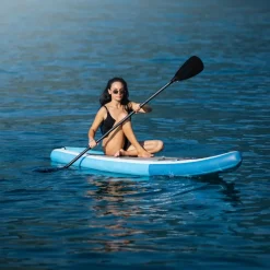 Paddel 2 in 1 für Stand Up Paddle SUP Board imn Schwarz aus Aluminium