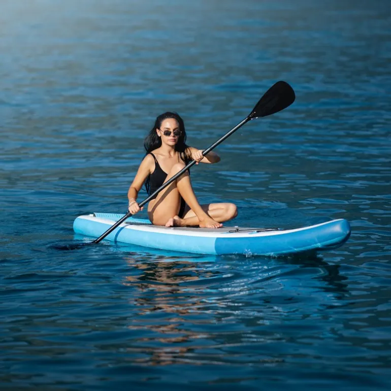 Paddel 2 in 1 für Stand Up Paddle SUP Board imn Schwarz aus Aluminium