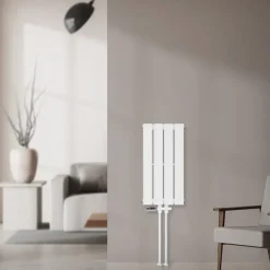 Paneelheizkörper Einlagig 300x600 mm Weià mit Boden Anschlussgarnitur ML-Design