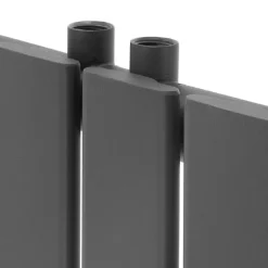 Paneelheizkörper Einlagig 600x300 mm Anthrazit mit Universale Anschlussgarnitur ML-Design