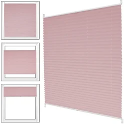 Plissee 55x200 cm Rosa inkl. Befestigungsmaterial