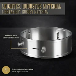 Power Ring für Raketenofen Ø 25-35 x 9 cm aus Edelstahl BBQ#BOSS