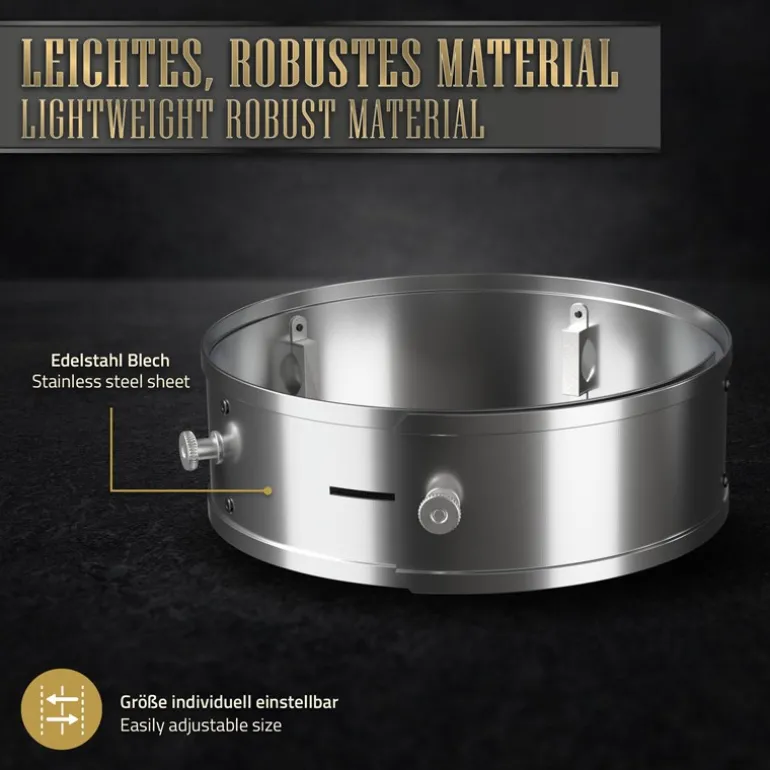 Power Ring für Raketenofen Ø 25-35 x 9 cm aus Edelstahl BBQ#BOSS