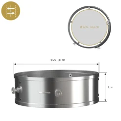 Power Ring für Raketenofen Ø 25-35 x 9 cm aus Edelstahl BBQ#BOSS