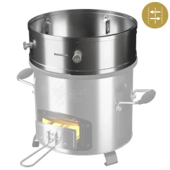 Power Ring für Raketenofen Ø 25-35 x 9 cm aus Edelstahl BBQ#BOSS