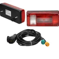 Rückleuchten Satz für Anhänger 12V verkabelt mit 13-poligem Stecker
