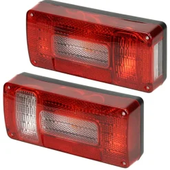 Rückleuchten Satz für Anhänger 12V verkabelt mit 13-poligem Stecker