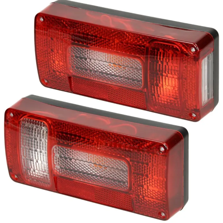 Rückleuchten Satz für Anhänger 12V verkabelt mit 13-poligem Stecker