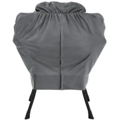 Relaxsessel Anthrazit mit Armlehnen und dickem Kopfkissen und Metallgestell Loungesessel bis 120 kg ML-Design