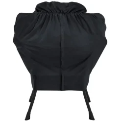Relaxsessel Schwarz mit Armlehnen und dickem Kopfkissen und Metallgestell Loungesessel bis 120 kg ML-Design