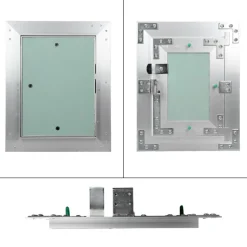 Revisionsklappe GK-Einlage 150x200 mm mit Rahmen aus Aluminium