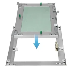 Revisionsklappe GK-Einlage 150x200 mm mit Rahmen aus Aluminium