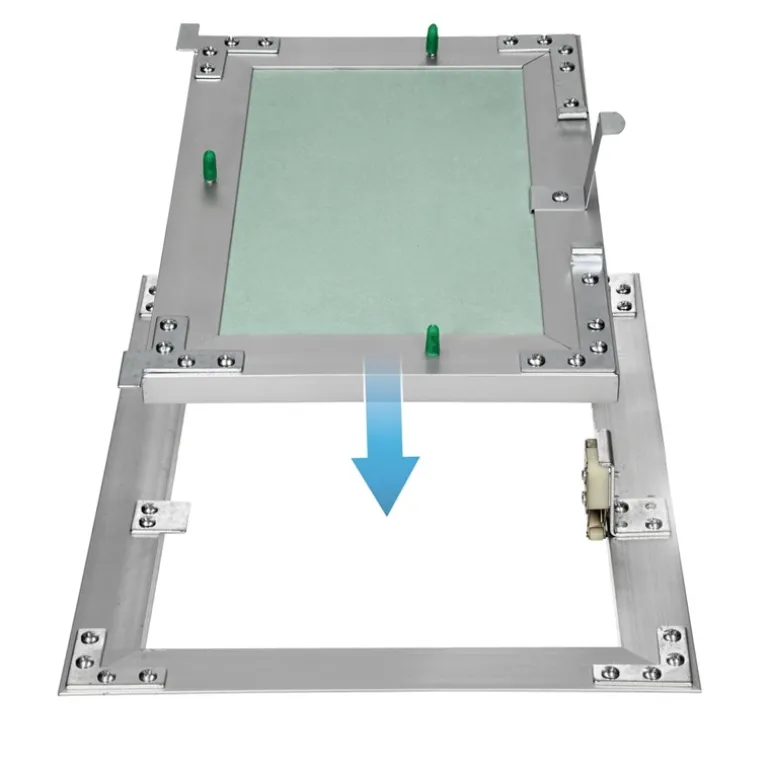 Revisionsklappe GK-Einlage 150x200 mm mit Rahmen aus Aluminium