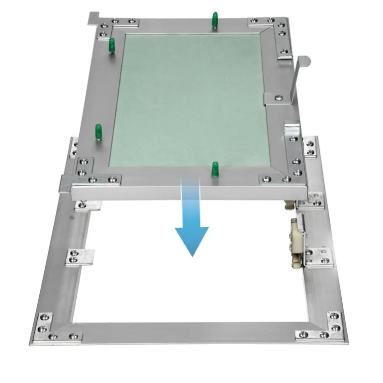 Revisionsklappe GK-Einlage 200x250 mm mit Rahmen aus Aluminium