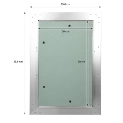 Revisionsklappe GK-Einlage 200x300 mm mit Rahmen aus Aluminium