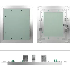 Revisionsklappe GK-Einlage 250x300 mm mit Rahmen aus Aluminium