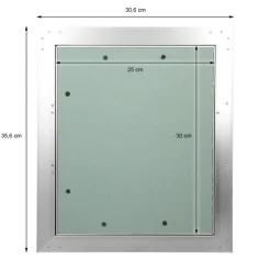 Revisionsklappe GK-Einlage 250x300 mm mit Rahmen aus Aluminium
