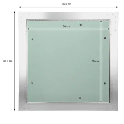 Revisionsklappe GK-Einlage 300x300 mm mit Rahmen aus Aluminium