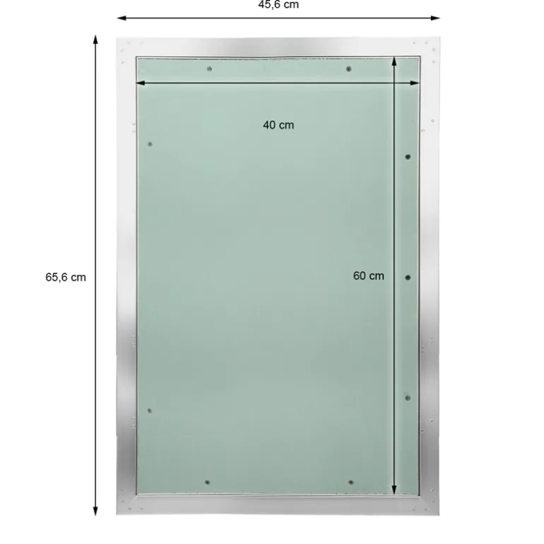 Revisionsklappe GK-Einlage 400x600 mm mit Rahmen aus Aluminium