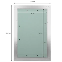 Revisionsklappe GK-Einlage, 250x400 mm, mit Rahmen aus Aluminium