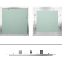 Revisionsklappe GK-Einlage, 400x400 mm, mit Rahmen aus Aluminium