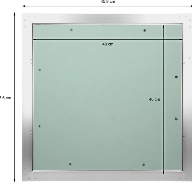 Revisionsklappe GK-Einlage, 400x400 mm, mit Rahmen aus Aluminium