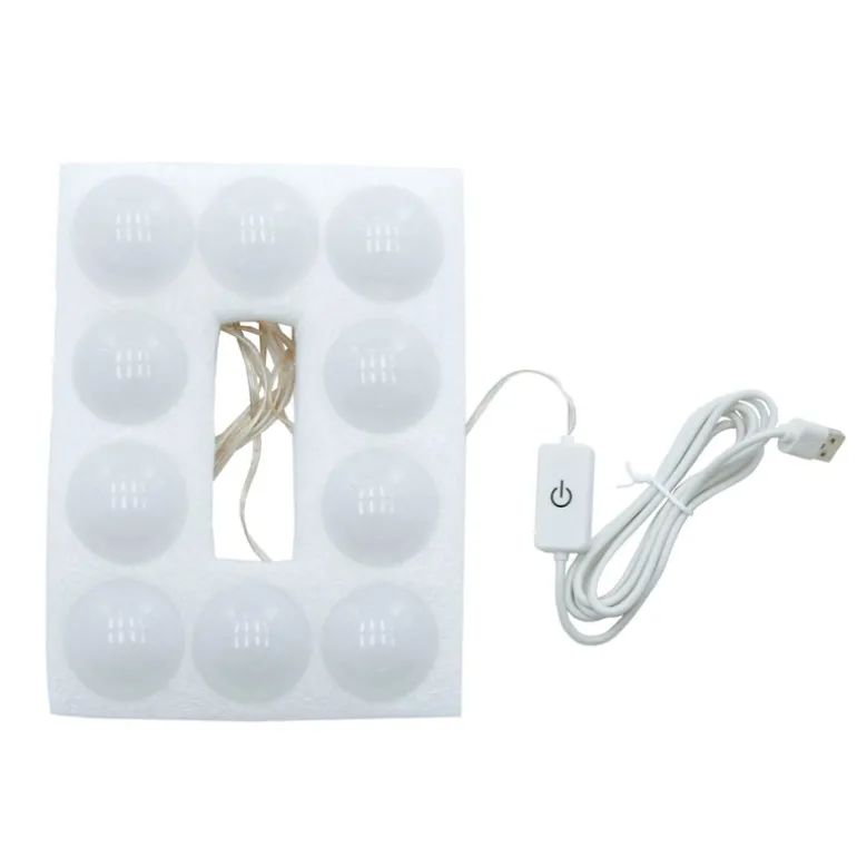 Schminktisch Frisiertisch 90x38x137 cm in Weiß mit LED Beleuchtung, Spiegel, Schublade, Schrank & Hocker ML-Design