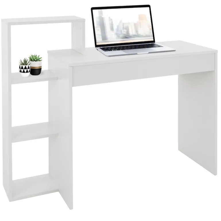 Schreibtisch mit Regal 110x72x40 cm Weiß ML-Design