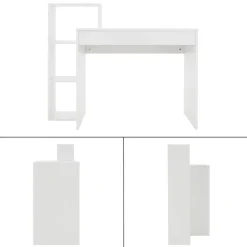 Schreibtisch mit Regal 110x72x40 cm Weiß ML-Design