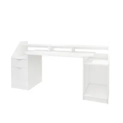 Schreibtisch mit Schublade 180x90 cm Weiß aus MDF ML-Design