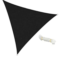 Sonnensegel dreieck 3,6x3,6x3,6 m Anthrazit 100% HDPE mit UV Schutz inkl. Befestigungsseile