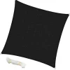 Sonnensegel quadrat 3,6x3,6 m Anthrazit 100% HDPE mit UV Schutz inkl. Befestigungsseile