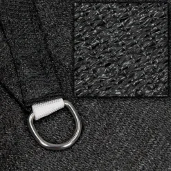 Sonnensegel quadrat 3,6x3,6 m Anthrazit 100% HDPE mit UV Schutz inkl. Befestigungsseile