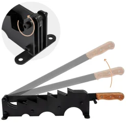 Spanmesser Handholzspalter mit Holzgriff schwarz inkl. Montagematerial manueller Holzspalter