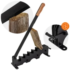 Spanmesser Handholzspalter mit Holzgriff schwarz inkl. Montagematerial manueller Holzspalter