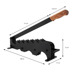 Spanmesser Handholzspalter mit Holzgriff schwarz inkl. Montagematerial manueller Holzspalter