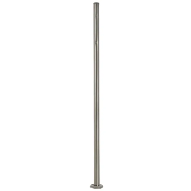 Standbriefkasten mit Zeitungsfach 37x37x11 cm Anthrazit/Holzoptik aus Stahl ML-Design, Modernes Horizontales Design Standhöhe 120cm Silber