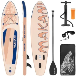 Stand Up Paddle aufblasbares SUP Board Makani 320x80x15 cm in Apricot aus PVC inkl. Pumpe und Tragetasche