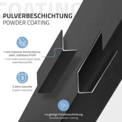2 Stück Tischbeine B50xH71 cm Tischkufen X-Form Stahl pulverbeschichtet Schwarz ML-Design