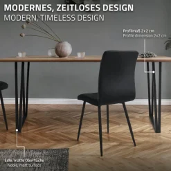 2 Stück Tischbeine B50xH71,5 cm Tischkufen rechteckige Form Stahl pulverbeschichtet Schwarz ML-Design