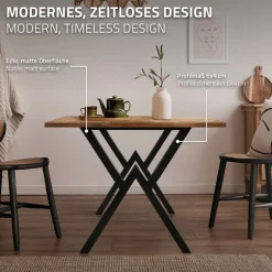 2 Stück Tischbeine B60xH72 cm Tischkufen X-Form Stahl pulverbeschichtet Schwarz ML-Design
