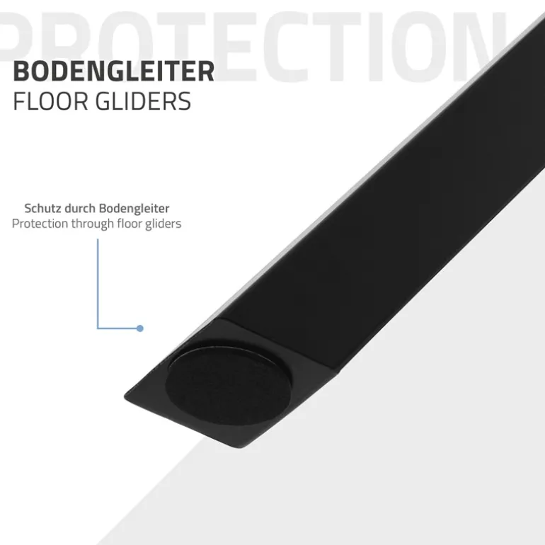 2 Stück Tischbeine B60xH72 cm Tischkufen X-Form Stahl pulverbeschichtet Schwarz ML-Design