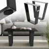 Tischbeine Tischgestell 2er Set V-Design 40 x 43 cm Industrial aus Stahl ML-Design