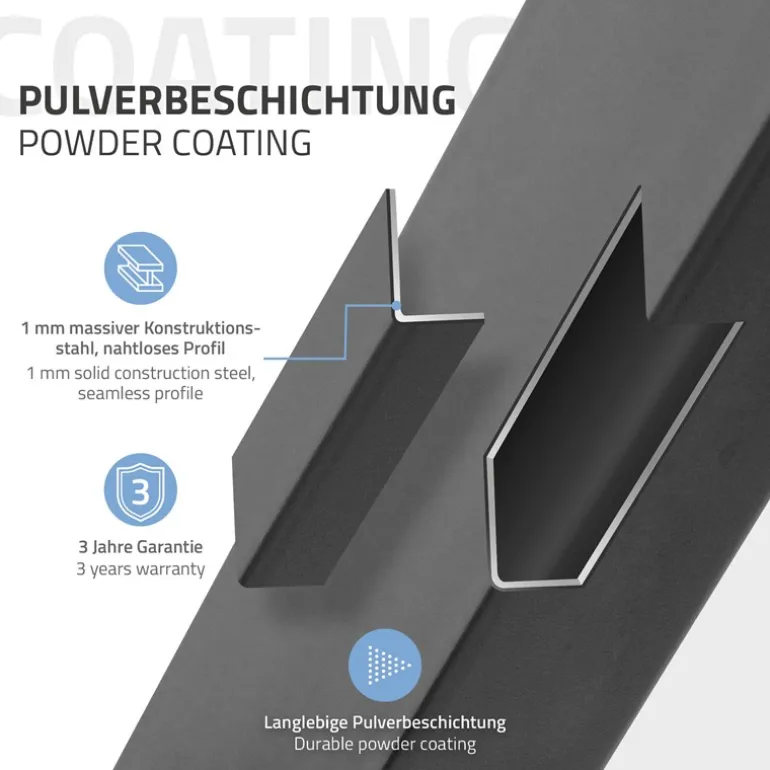 Tischbeine Tischgestell X-Design 78 x 71 x 120 cm Anthrazit aus Metall ML-Design